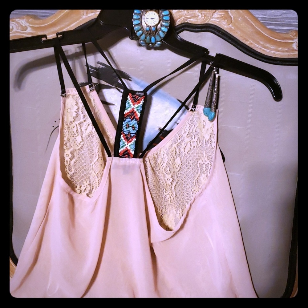 Amazing summer and vacation top with beading